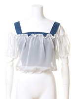 オフショルレイヤードブラウス/OWHT