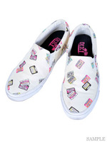 オリジナルカセット柄スリッポン/ミント