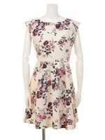 オリジナルパステルローズ柄OP/WHT