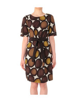 カラーサークルベルト付きワンピース/ブラウン系(142)