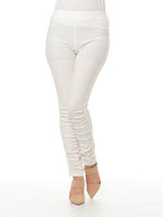 ギャザースキニーパンツ/クロ