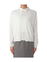 クルーネックカーディガン+プルオーバー/ホワイト(001)