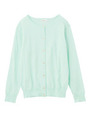 クルーネックニットカーディガン/ライトグリーン(021)