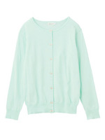 クルーネックニットカーディガン/ライトグリーン(021)