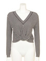 クロスknitTOP/ブラック