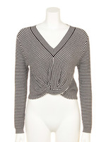 クロスknitTOP/ブラック