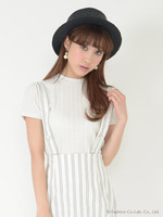 ケーブル半袖トップス/ピンク