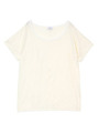 コットンリネンTシャツ/ホワイト
