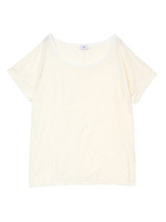 コットンリネンTシャツ/ホワイト