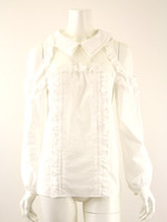 コットンレースブラウス/WH
