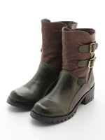 コンビエンジニアブーツ/カーキ