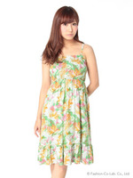 シャーリングベアワンピース/グリーン