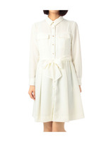 シャツワンピース/ライトベージュ(051)