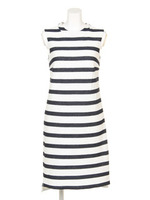 シンプルIラインワンピース/ボーダー