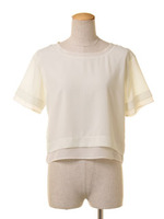 シンプルショートトップス/ピンク