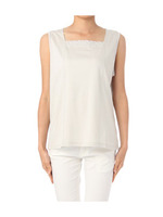 スクエアネックノースリーブカットソー/ライトグレー(011)