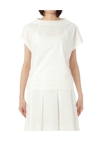 ステッチ半袖ブラウス/オレンジ系(067)