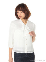 ストライプボウタイBL/Sベージュ