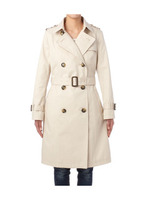 ストライプ裏トレンチコート/ベージュ(052)