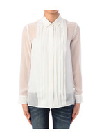 タックシフォンシャツ/ホワイト(001)