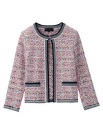 ツイード風ニットカーディガン/ホワイト(404)