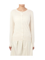 テープ使いクルーネックニットカーディガン/ネイビー(093)