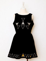 トライアングルカットワークワンピ/IVORY