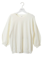 ドッキングクルーネックニット/OWHT