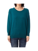 ドロップショルダーニットプルオーバー/ダークグリーン(023)