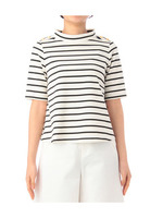 ハイネックポンチカットソー/ホワイト(301)