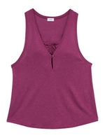 バンドゥー付きタンクトップ/パープルピンク