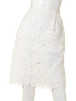 パーツとびレースタイトスカート/ラベンダー