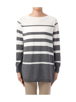 パネルボーダーニット/ライトブルー(591)