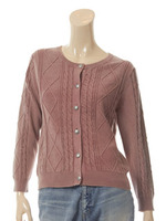 ピグメントニットカーデ/YELLOW