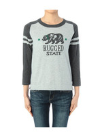 ベア柄ラグランニット/ワインレッド(563)