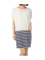 ボーダー切り替えバックシャンワンピース/ピンク(572)