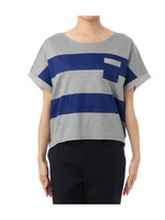 ボールドボーダービッグカットソー/ブルー系(912)