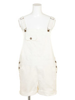 ポケットショートサロペット/BLU