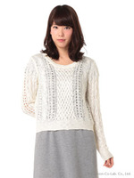 ポロマキシワンピ×ニットトップス/ベージュ