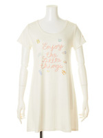 メッセージロゴプリントTシャツドレス/PNK