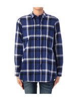 モノトーンチェックシャツ/ブルー(292)