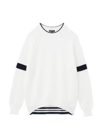 ライン入りニット/ホワイト(001)