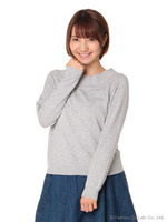 ラグランニットプルオーバー/グレー
