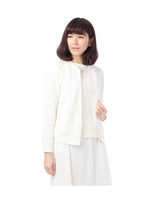 ラッセルレースブルゾンジャケット/ホワイト(003)