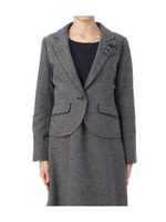 ラメツイードテーラードジャケット/ベージュ系(051)