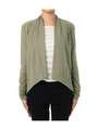 ラメボーダーカーディガン/カーキ系(027)