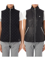 リバーシブルジップアップベスト/ブラック(119)