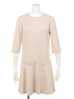 レーステープフレアワンピース/ピンク