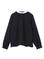 レーズシフォンブラウス/ネイビー(093)