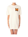 ロゴワッペン半袖スウェットワンピース/ホワイト(003)